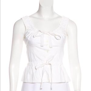 Prada Sleeveless Button-Up Top